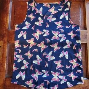 Butterfly satin style material tank